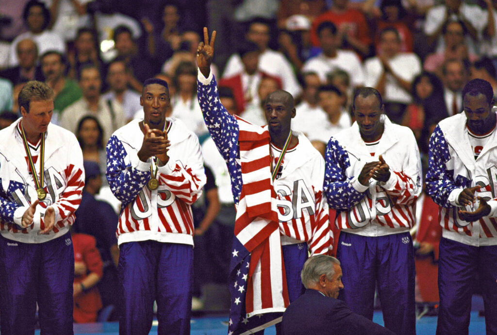 Michael Jordan led the Dream Team to a gold medal at the 1992 Summer Olympics in Barcelona.